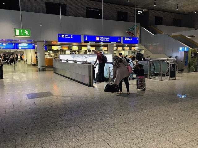 フランクフルト空港の手荷物受取の入り口