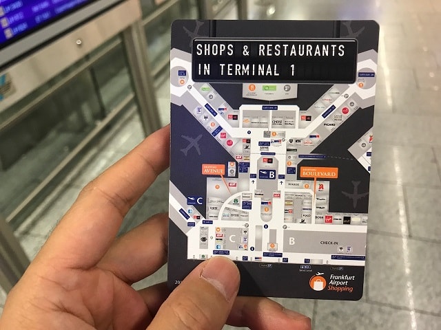 フランクフルト空港のポケットマップ